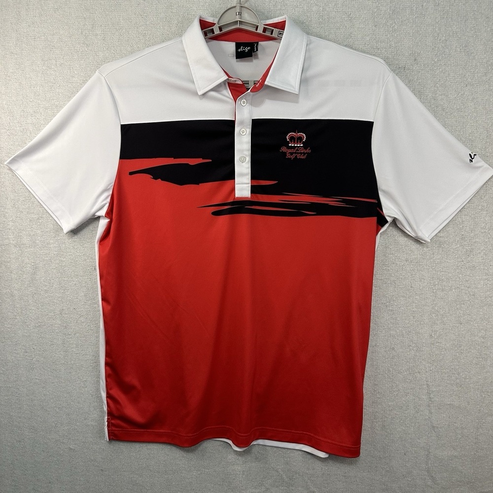Sligo Golf Polo Shirt Men's XXL Royal Links Golf Club Pullover Polyester